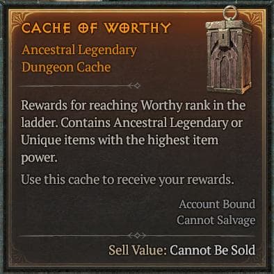 Diablo 4 Gauntlet Cache of the Worthy